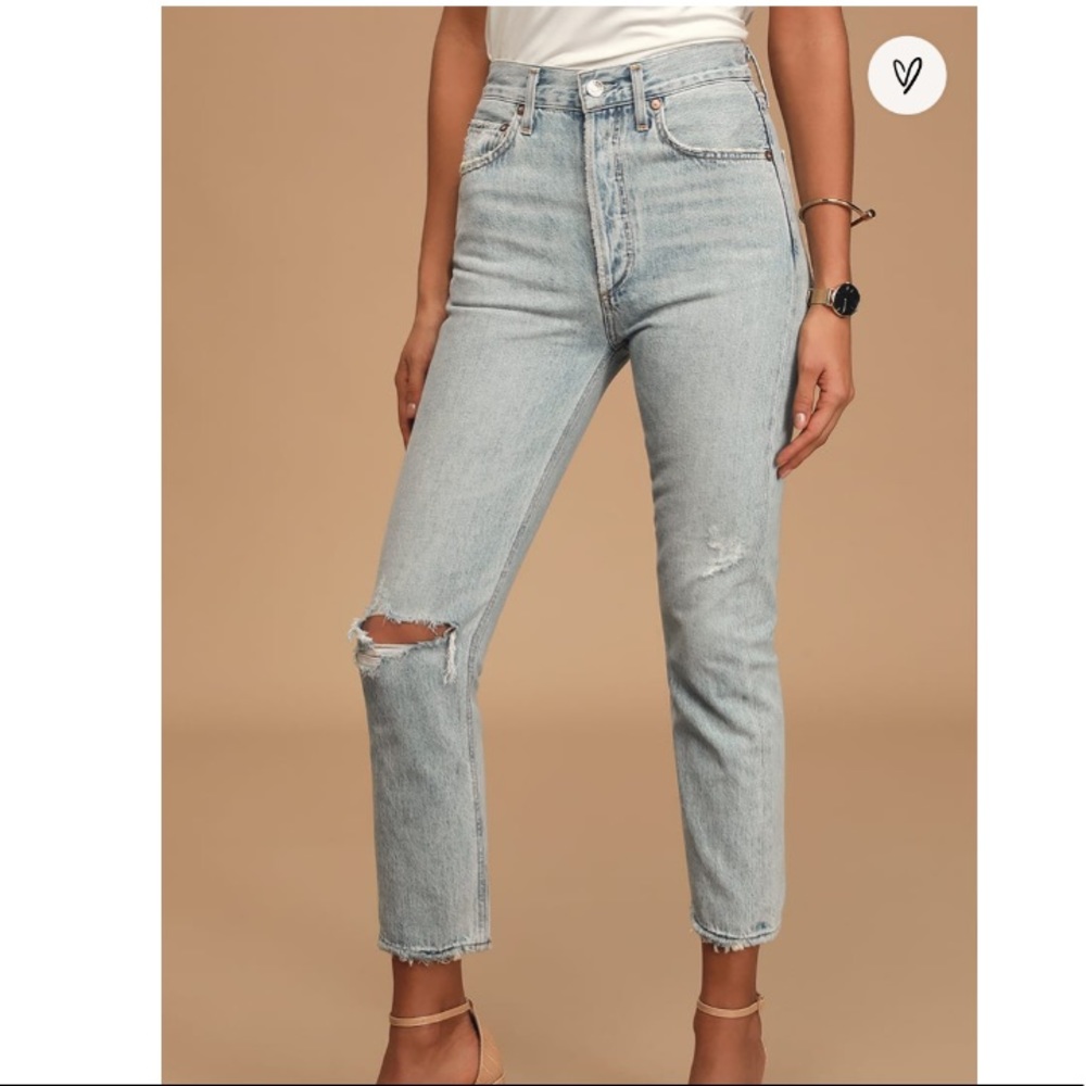 AGOLDE Riley High Rise Straight Crop NWT 29